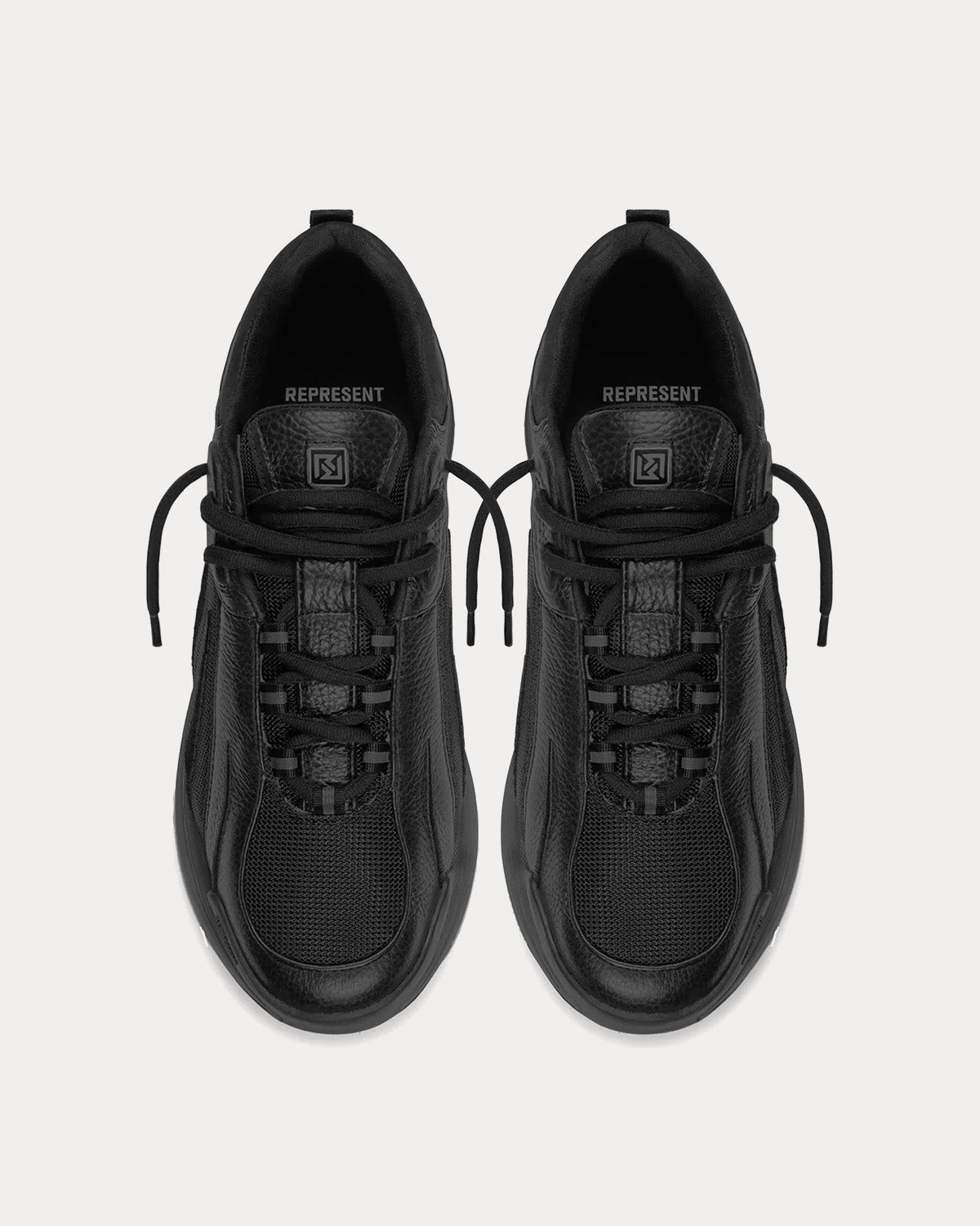 Represent Viper Triple Black Low Top Sneakers - 2