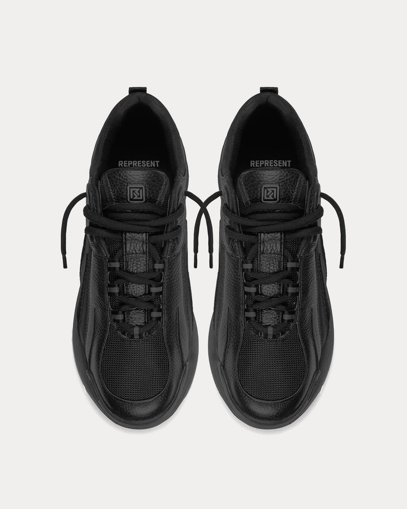 Represent Viper Triple Black Low Top Sneakers - 2