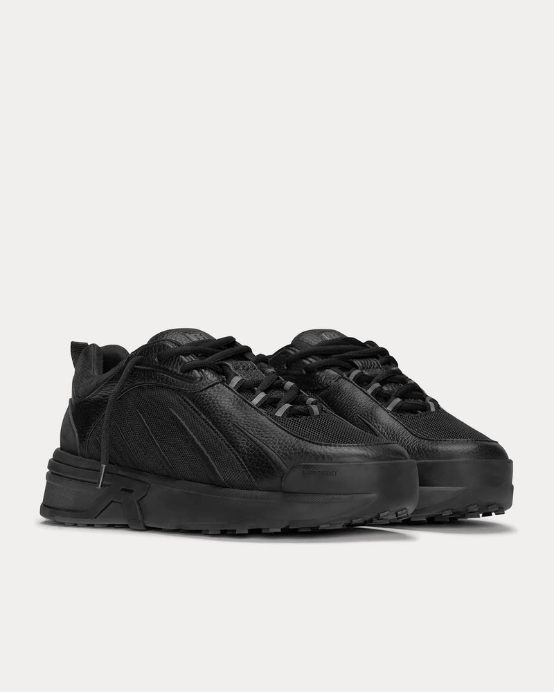 Represent Viper Triple Black Low Top Sneakers - 3