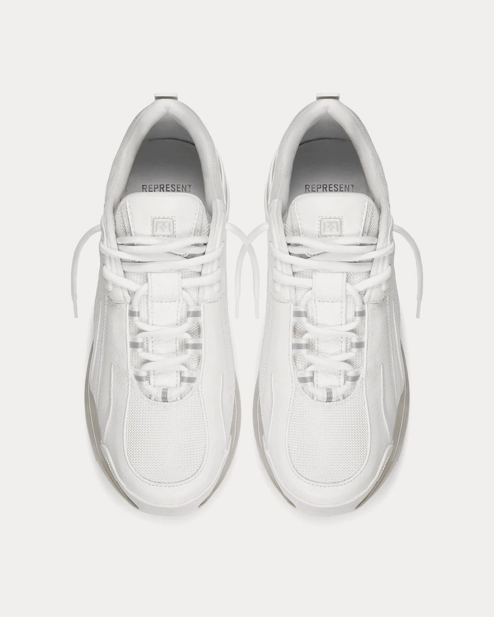 Represent Viper Triple Flat White Low Top Sneakers - Sneak in Peace