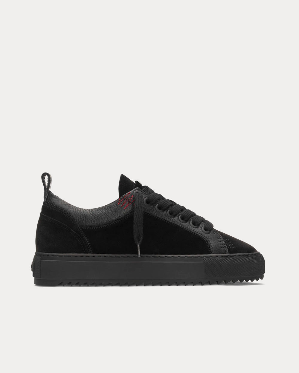 Represent Alpha Low Triple Black Low Top Sneakers - 1