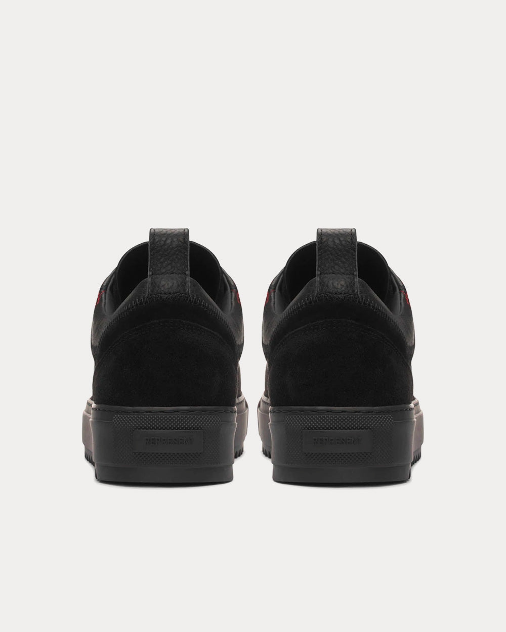 Represent Alpha Low Triple Black Low Top Sneakers - 4