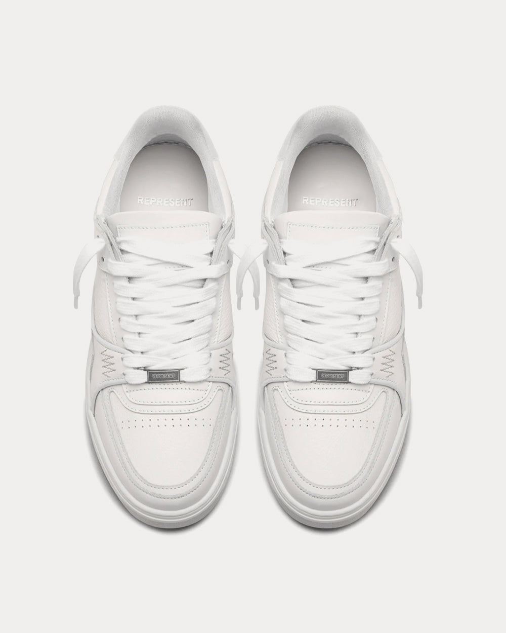 Represent Apex Flat White Low Top Sneakers - 2