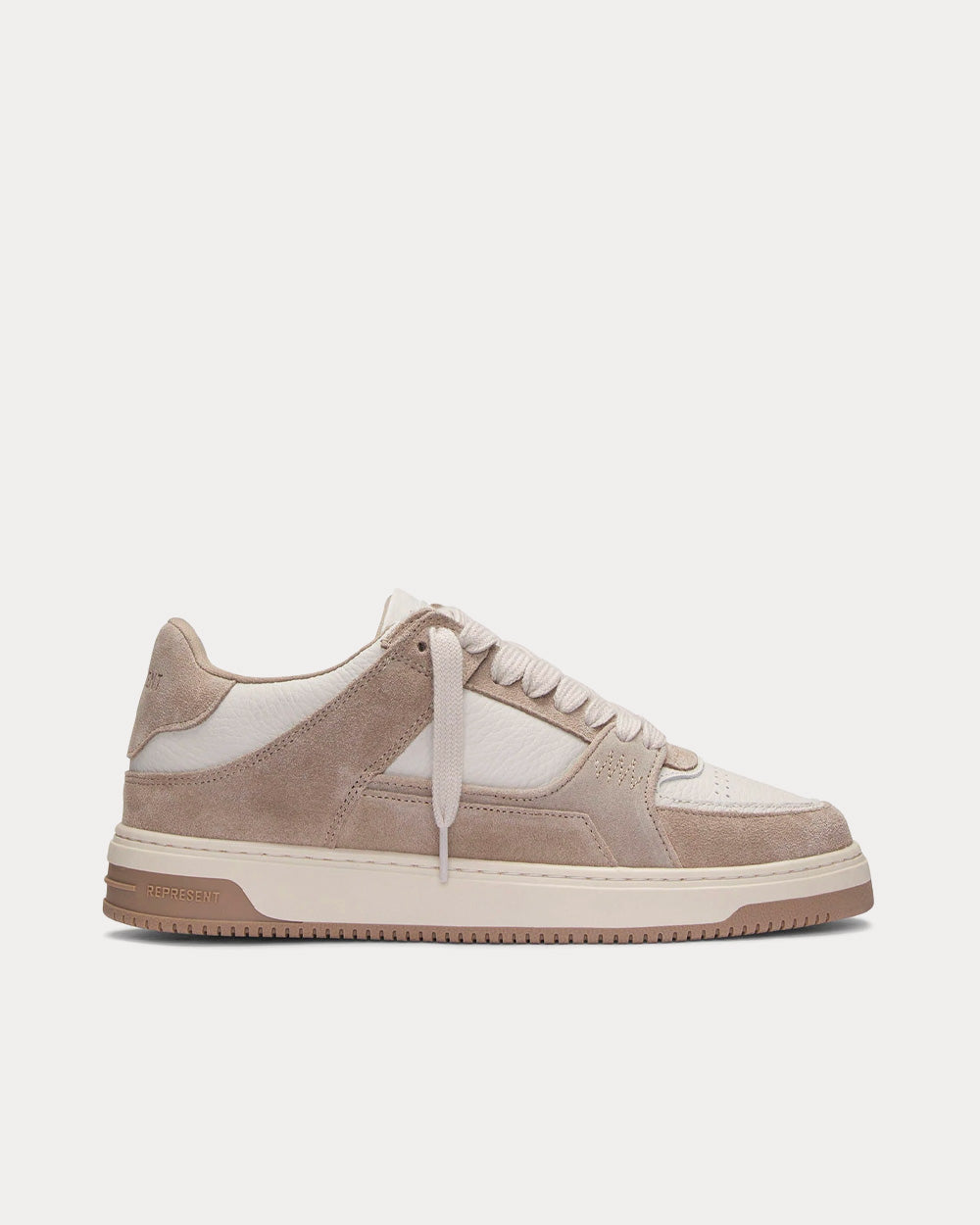 Represent Apex Taupe / White Low Top Sneakers - 1