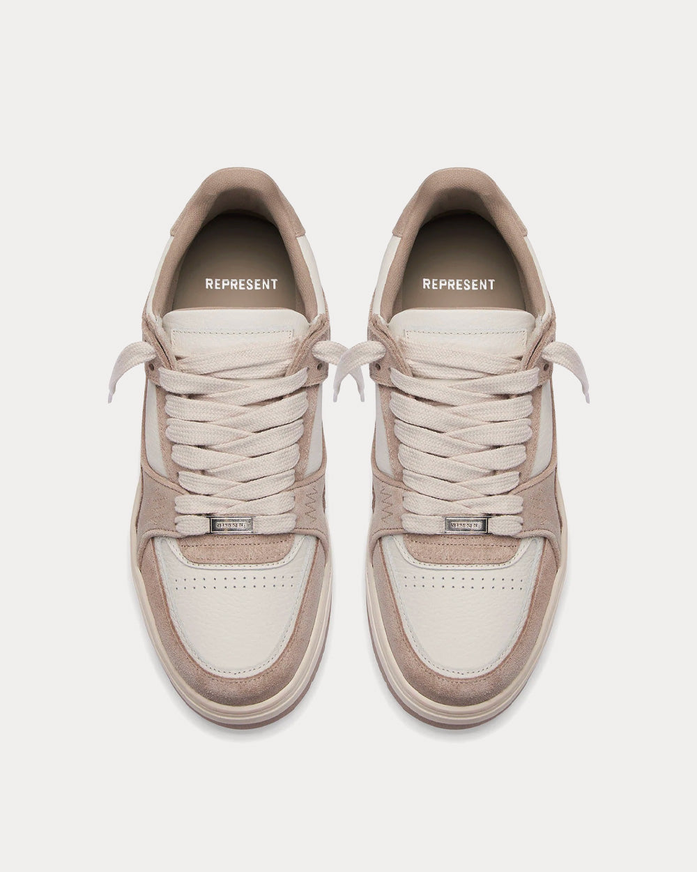 Represent Apex Taupe / White Low Top Sneakers - 2