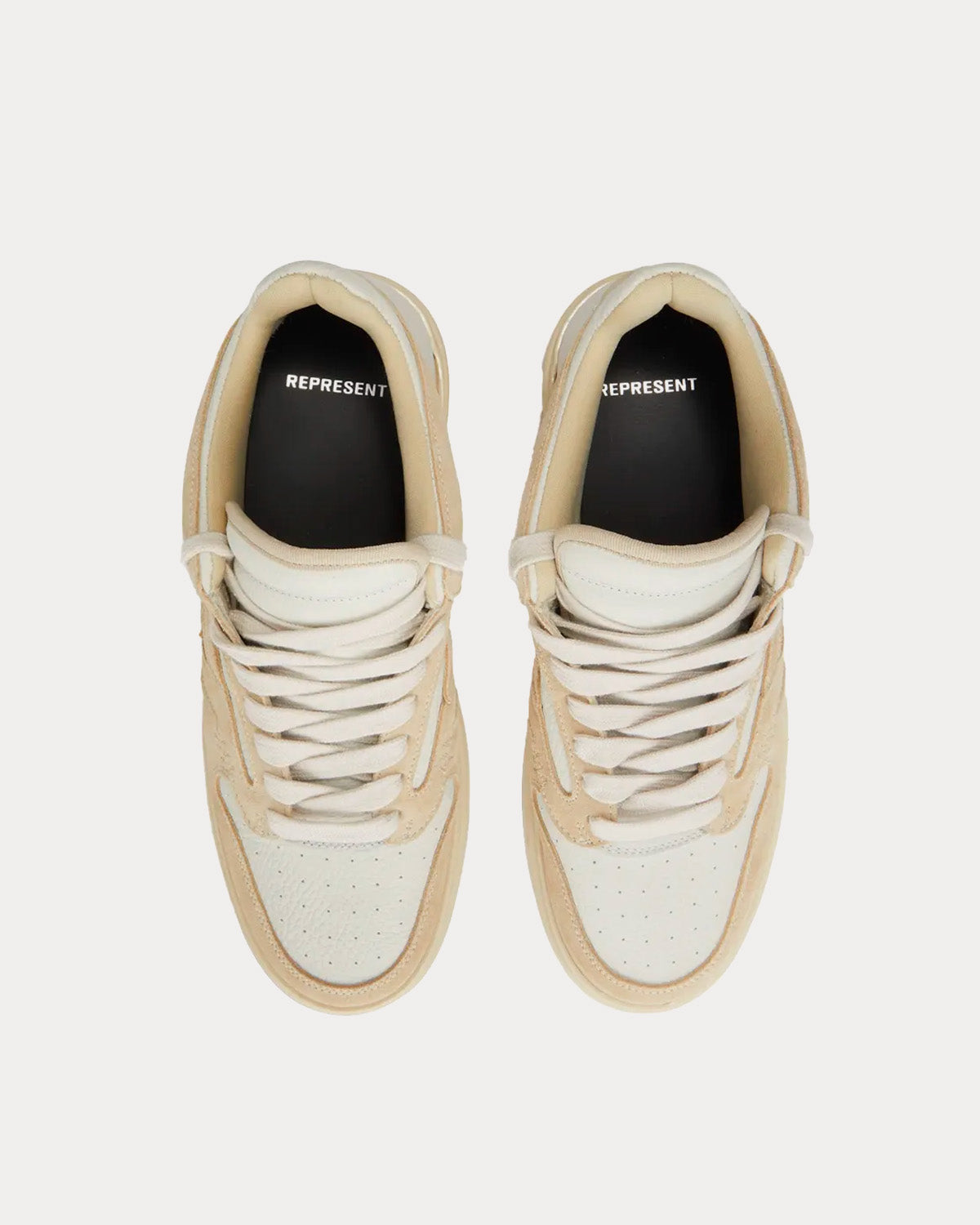 Represent Reptor Low Buttercream / White Low Top Sneakers - 2