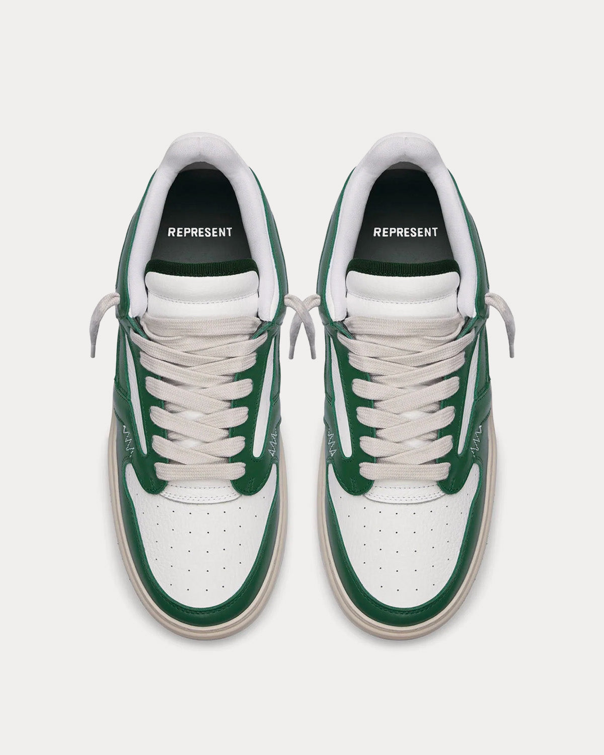 Represent Reptor Low Racing Green / Flat White Low Top Sneakers - 2