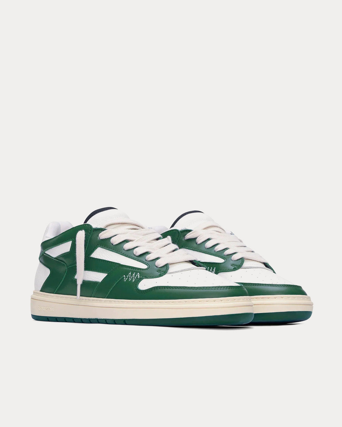 Represent Reptor Low Racing Green / Flat White Low Top Sneakers - 3