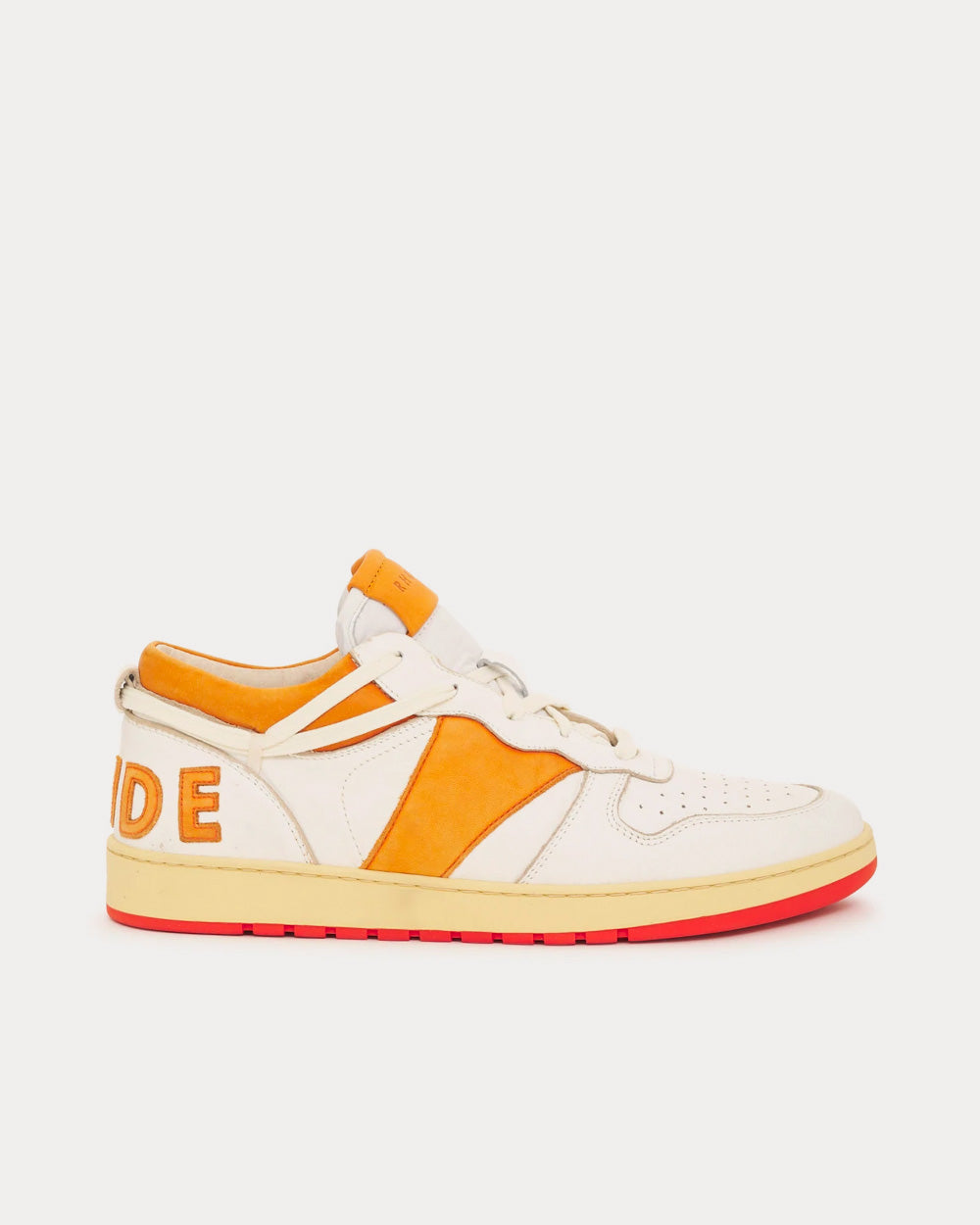 Rhude Rhecess White / Orange Low Top Sneakers - 1