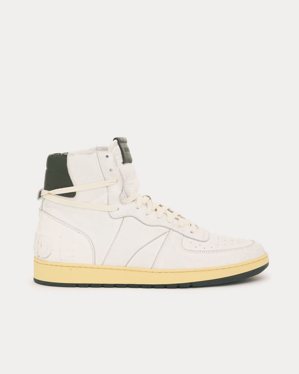 Rhude Rhecess White / Forest High Top Sneakers - 1