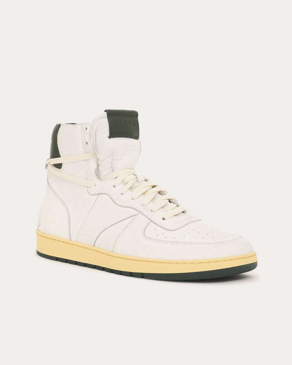 Rhude Rhecess White / Forest High Top Sneakers - 2