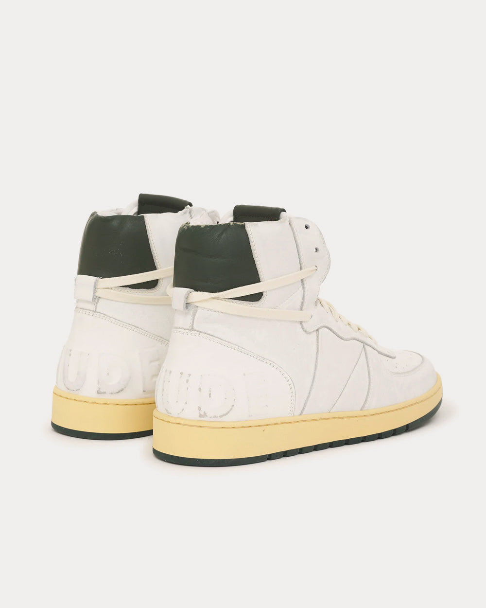 Rhude Rhecess White / Forest High Top Sneakers - 3