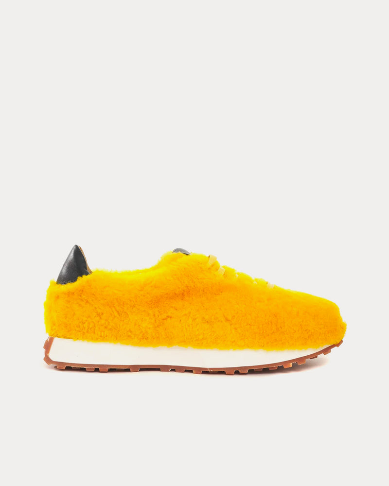 Rhude Sherpa Runner Yellow Low Top Sneakers - 1