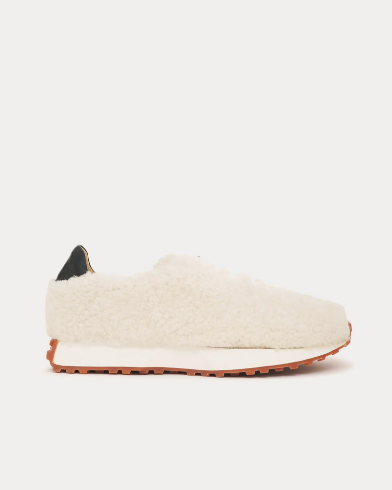 Rhude Sherpa Cream Low Top Sneakers - 1