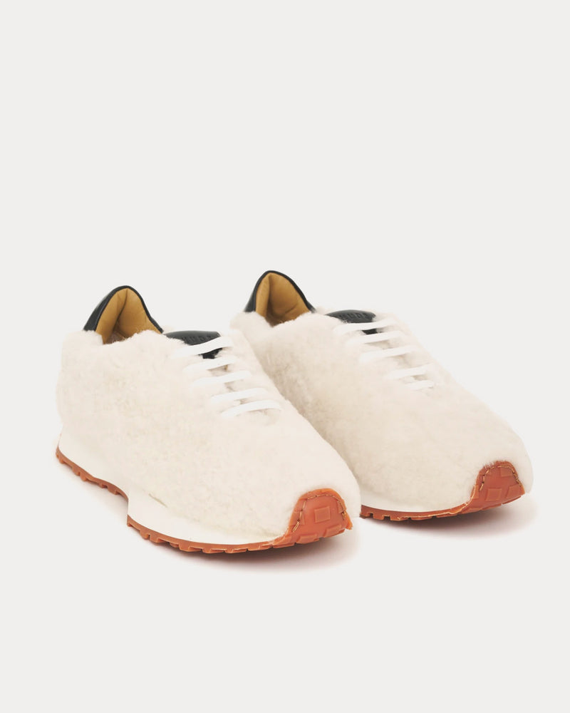 Rhude Sherpa Cream Low Top Sneakers - 2