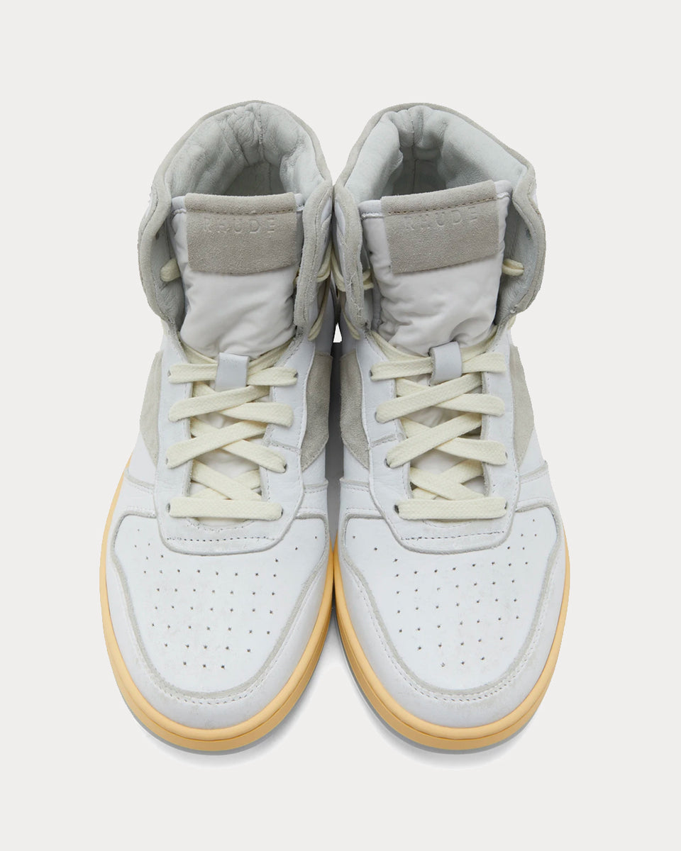 Rhude Rhecess White / Grey High Top Sneakers - Sneak in Peace