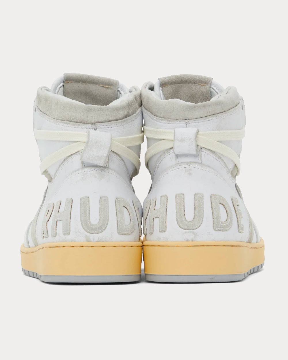 Rhude Rhecess White / Grey High Top Sneakers - 4