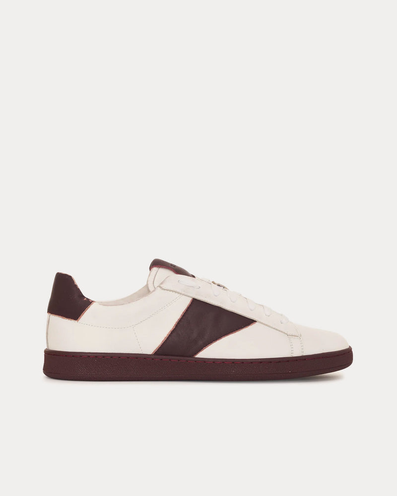 Rhude Court Low White / Maroon Low Top Sneakers - 1