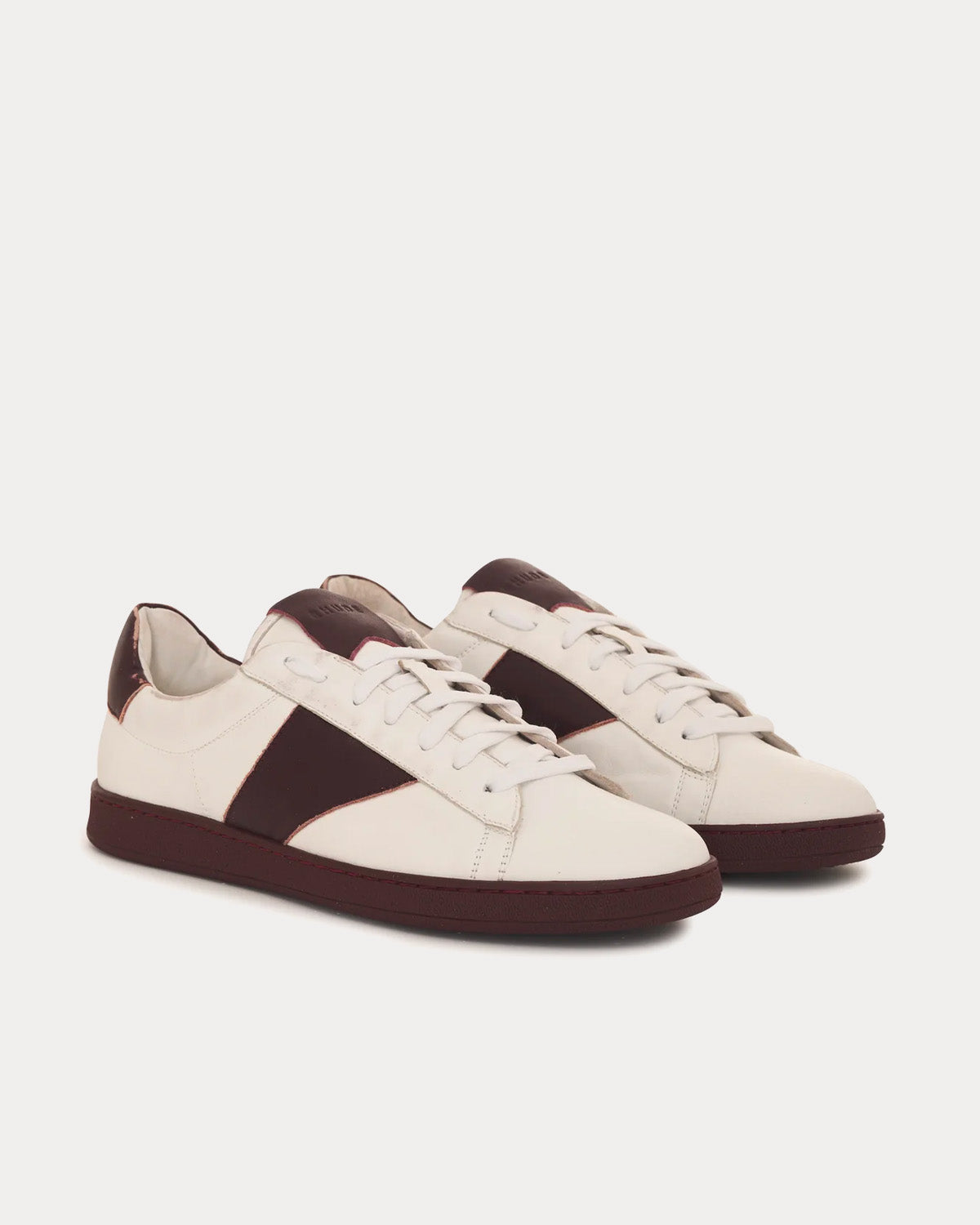 Rhude Court Low White / Maroon Low Top Sneakers - 2