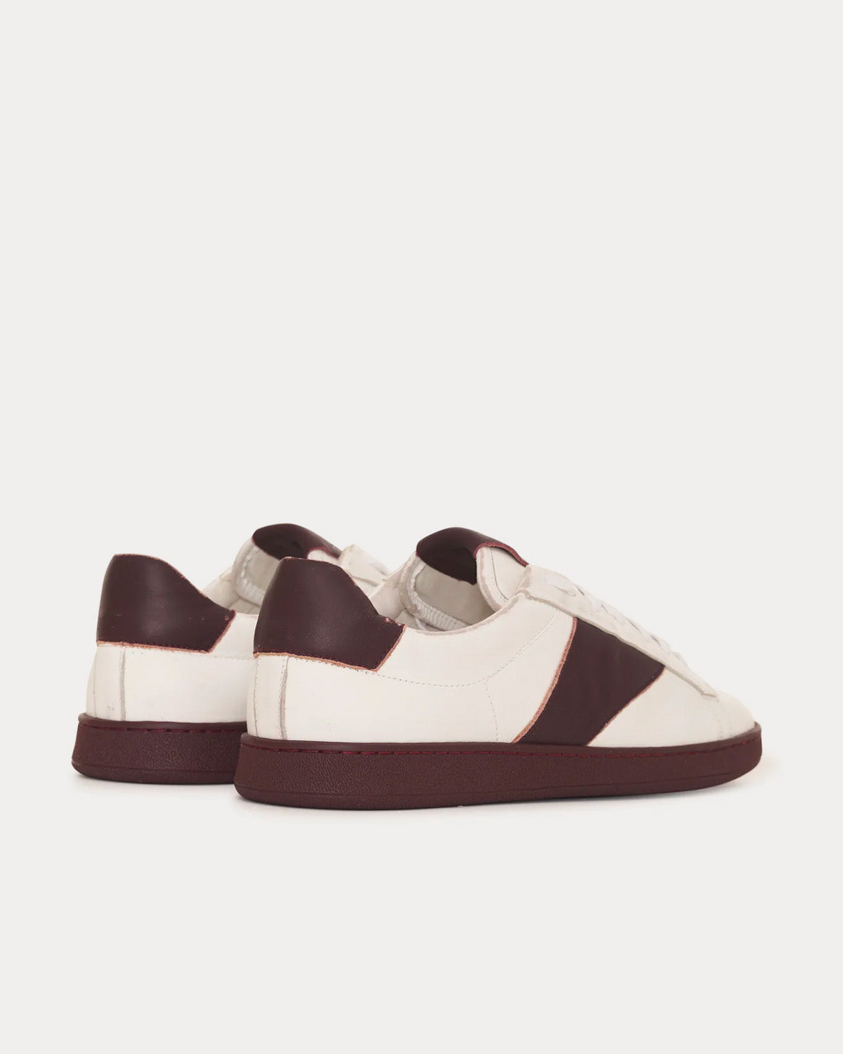 Rhude Court Low White / Maroon Low Top Sneakers - 3