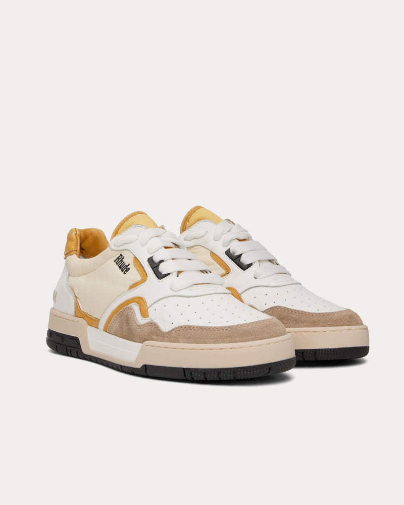 Rhude Racing White / Mustard / Beige Low Top Sneakers - 2