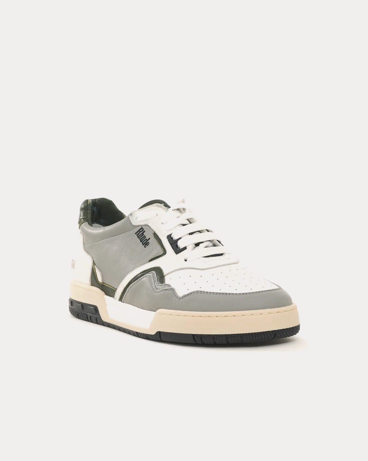 Rhude Racing White / Beige / Forest Low Top Sneakers - 2