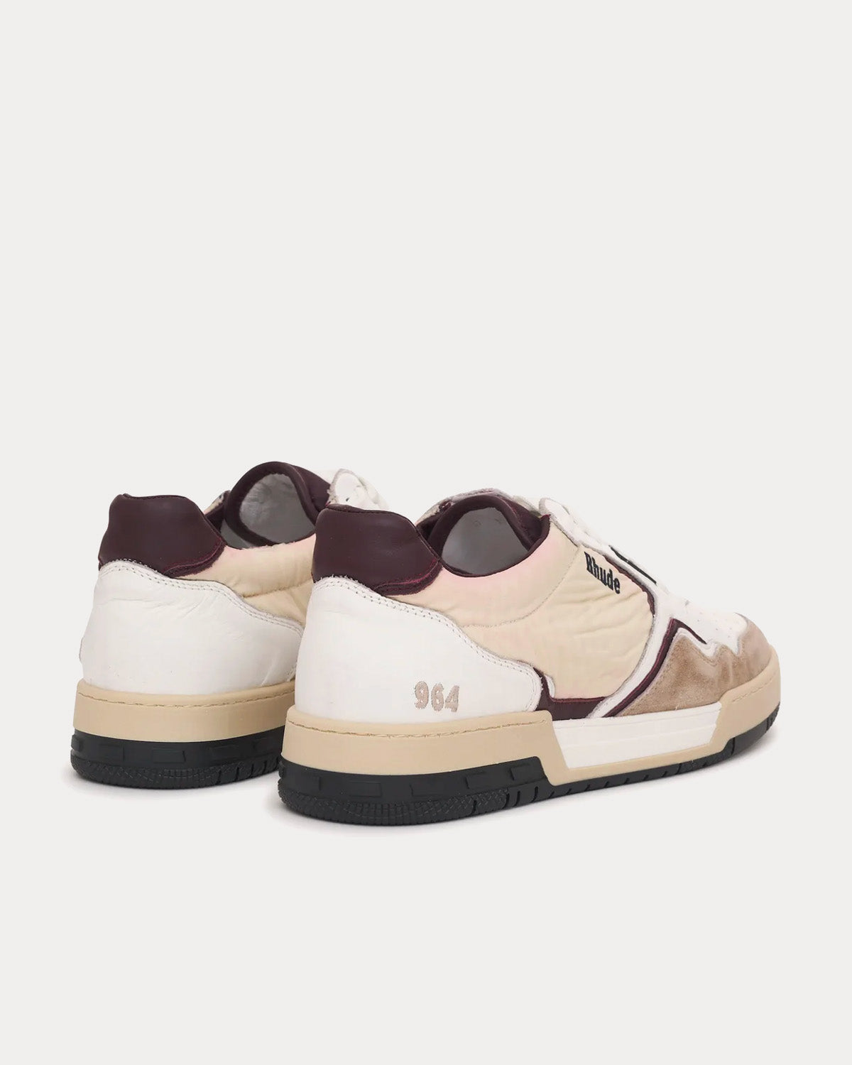 Rhude Racing White / Maroon / Beige Low Top Sneakers - 3