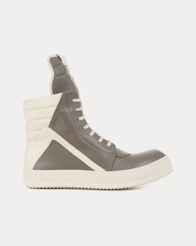 Rick Owens Geobasket Dust / Milk / Milk High Top Sneakers