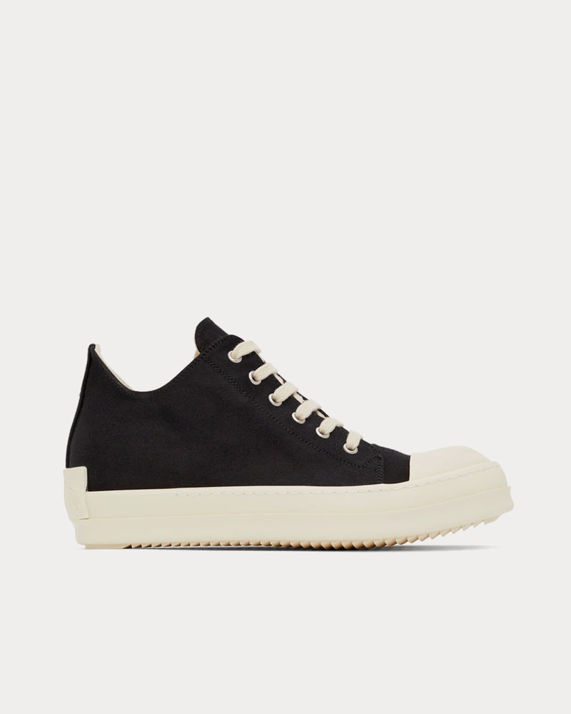 Rick Owens DRKSHDW Doeskin Black / Milk Low Top Sneakers - 1