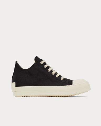 Rick Owens DRKSHDW Doeskin Black / Milk Low Top Sneakers