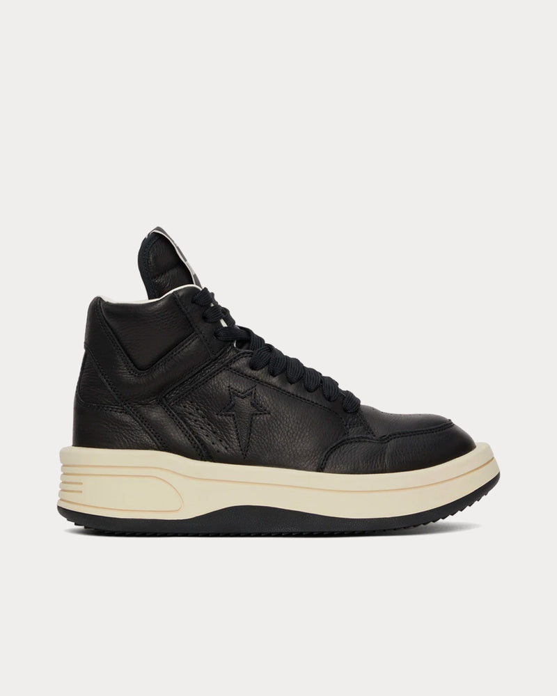 Converse x Rick Owens DRKSHDW TURBOWPN Black / White High Top Sneakers - 1