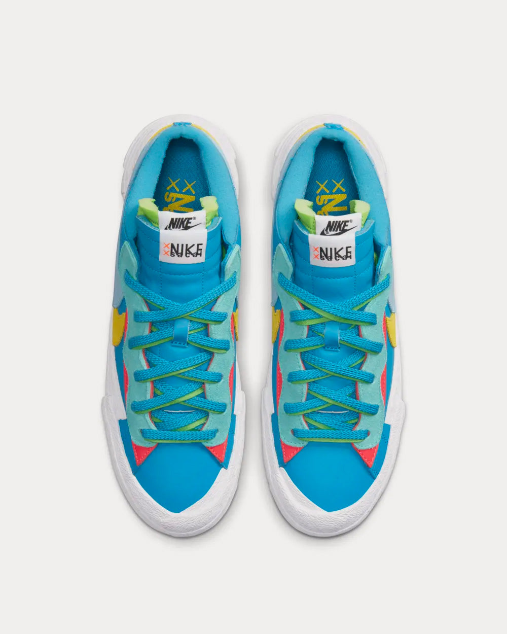 Nike x sacai x KAWS Blazer Low Neptune Blue Low Top Sneakers - 2