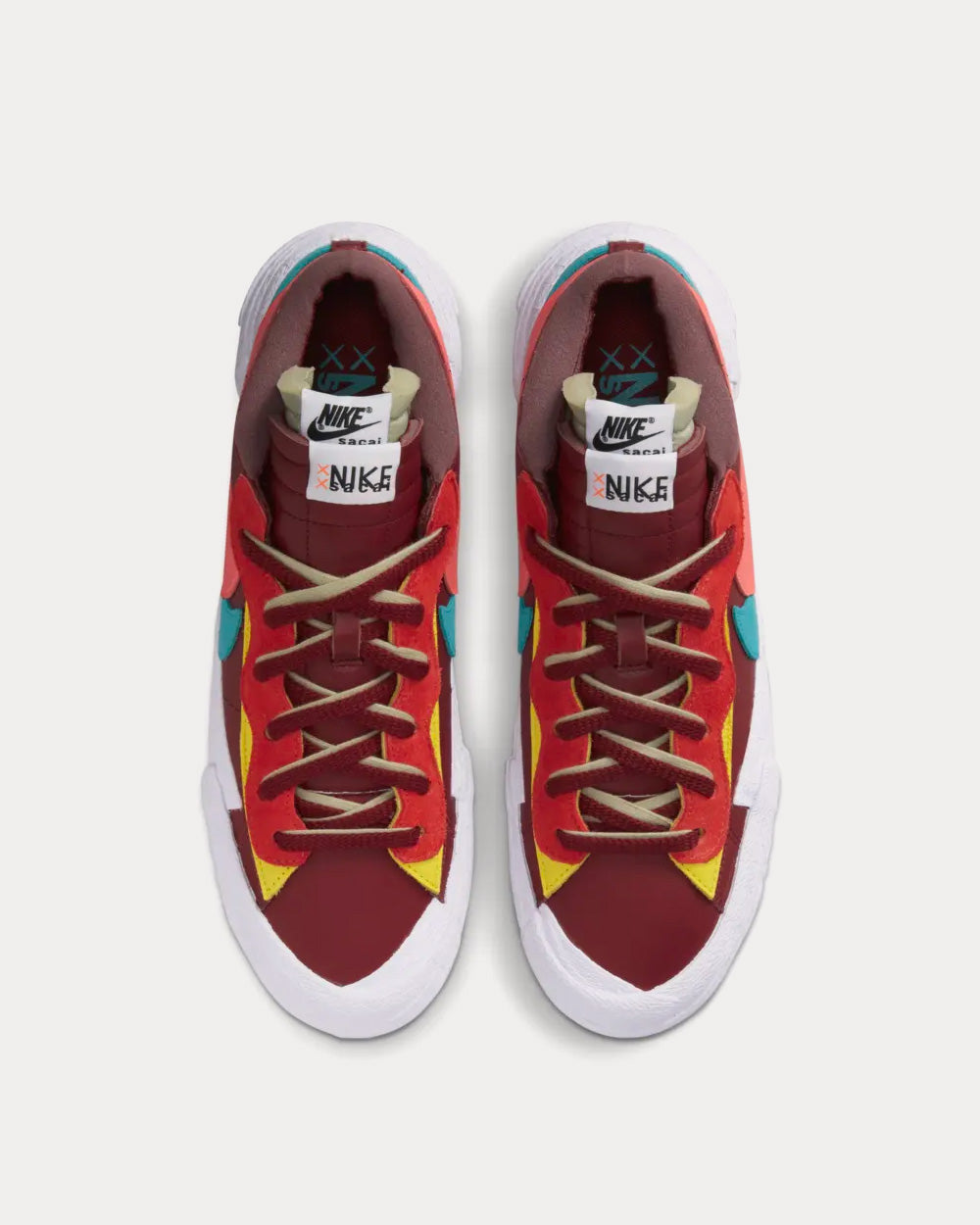 Nike x sacai x KAWS Blazer Low Team Red Low Top Sneakers - 2