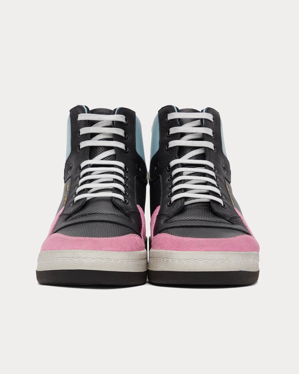 Saint Laurent SL24 Black & Blue High Top Sneakers - 3