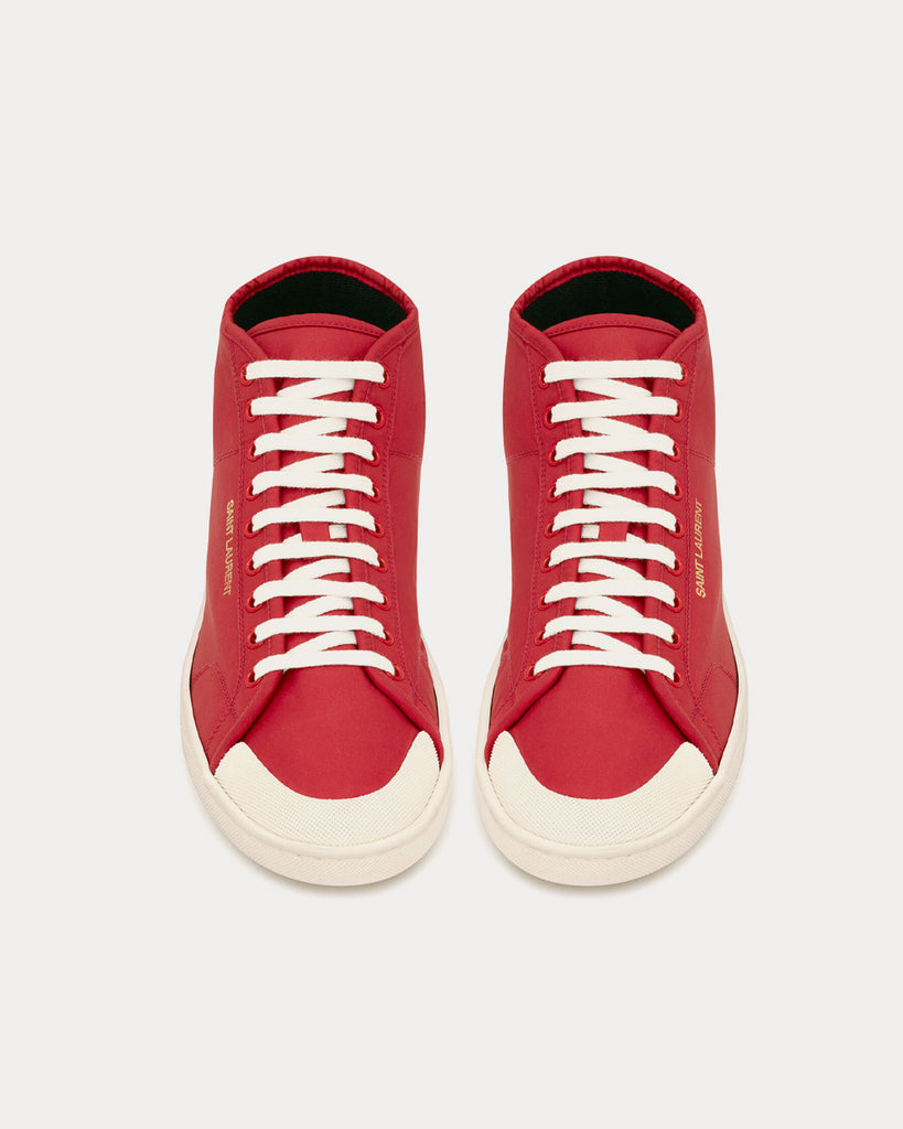 Saint Laurent SL/39 Court Classic Nylon & Leather Red / Coffee