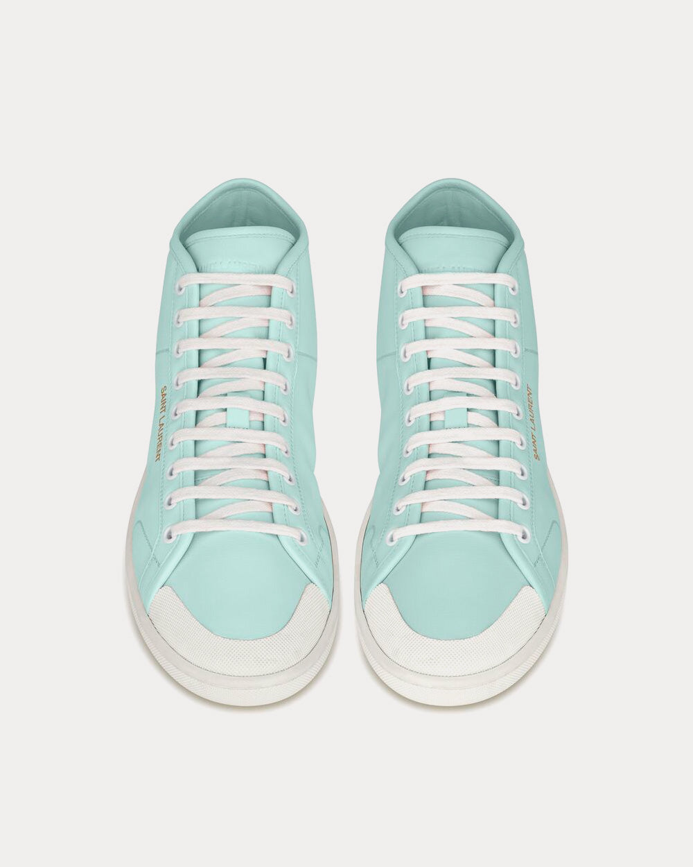 Saint Laurent SL/39 Court Classic Baby Blue Mid Top Sneakers - 2