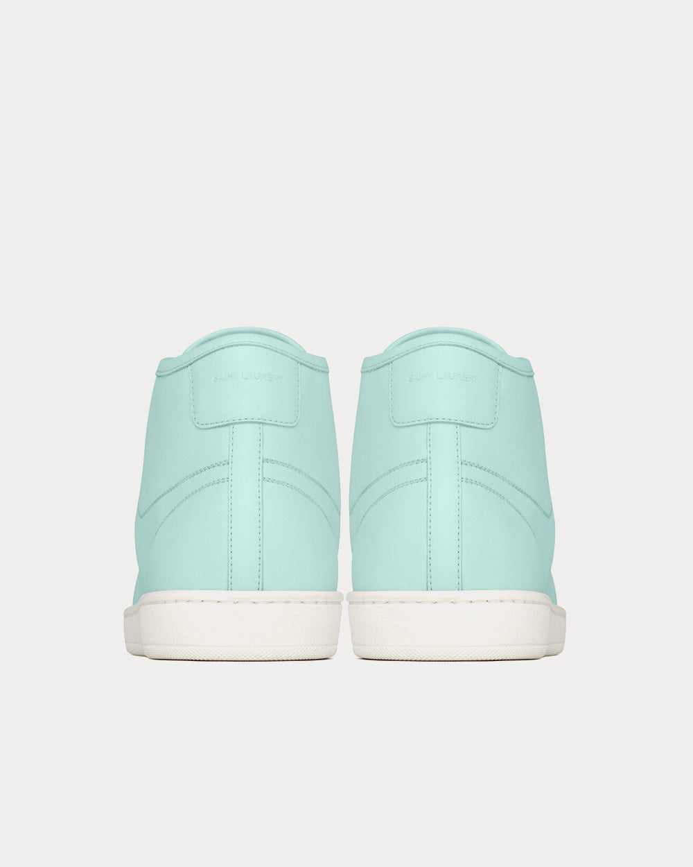 Saint Laurent SL/39 Court Classic Baby Blue Mid Top Sneakers - 4