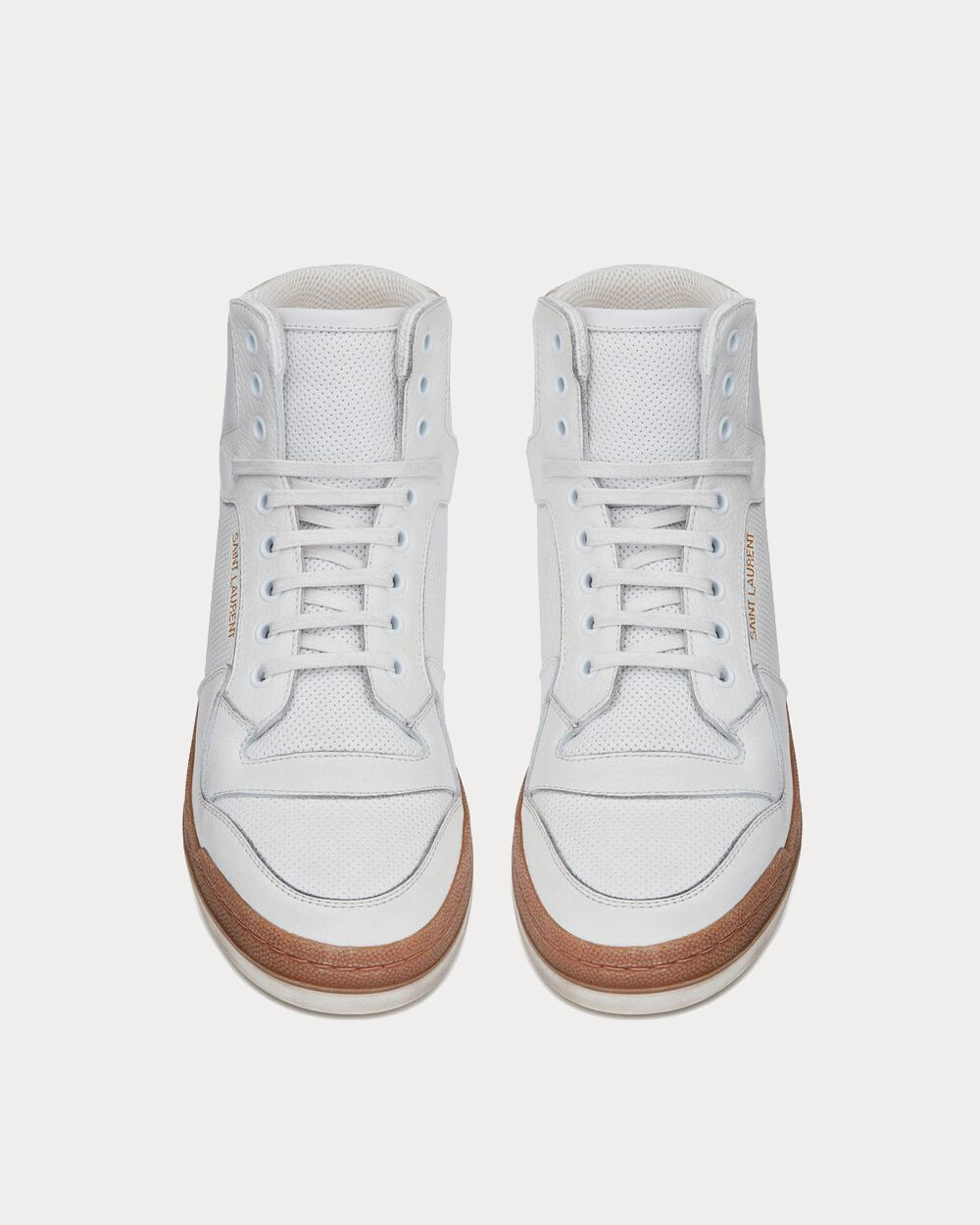 Saint Laurent SL24 Off-White High Top Sneakers - 3