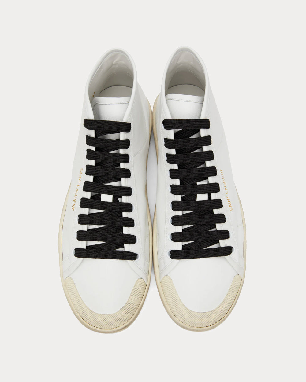 Saint Laurent Court Classic SL/39 White Mid Top Sneakers - 2