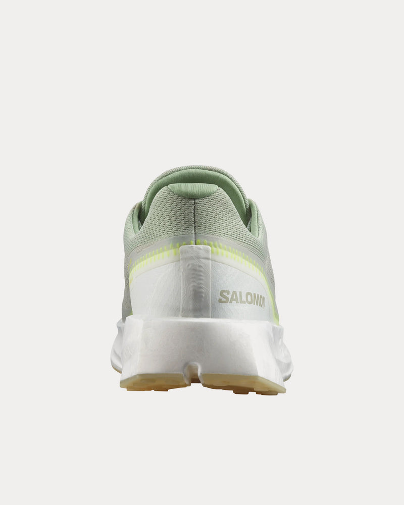 Salomon Index 02 White / Desert Sage / Safety Yellow Running Shoes - 4