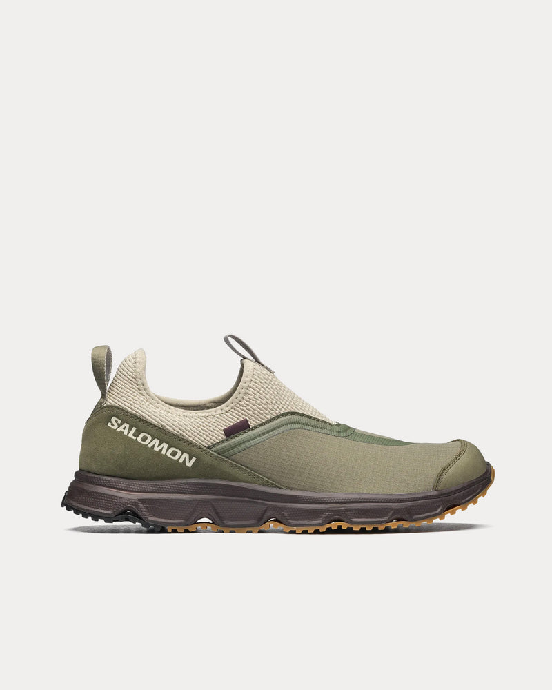 Salomon x Pas Normal Studios RX Snug Moss Gray / Deep Lichen Green / Black Coffee Slip On Sneakers - 1