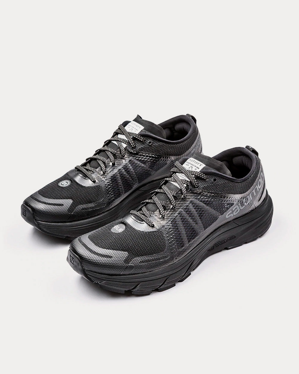 Salomon x Satisfy Sonic Ra Max Black Running Shoes - Sneak in Peace