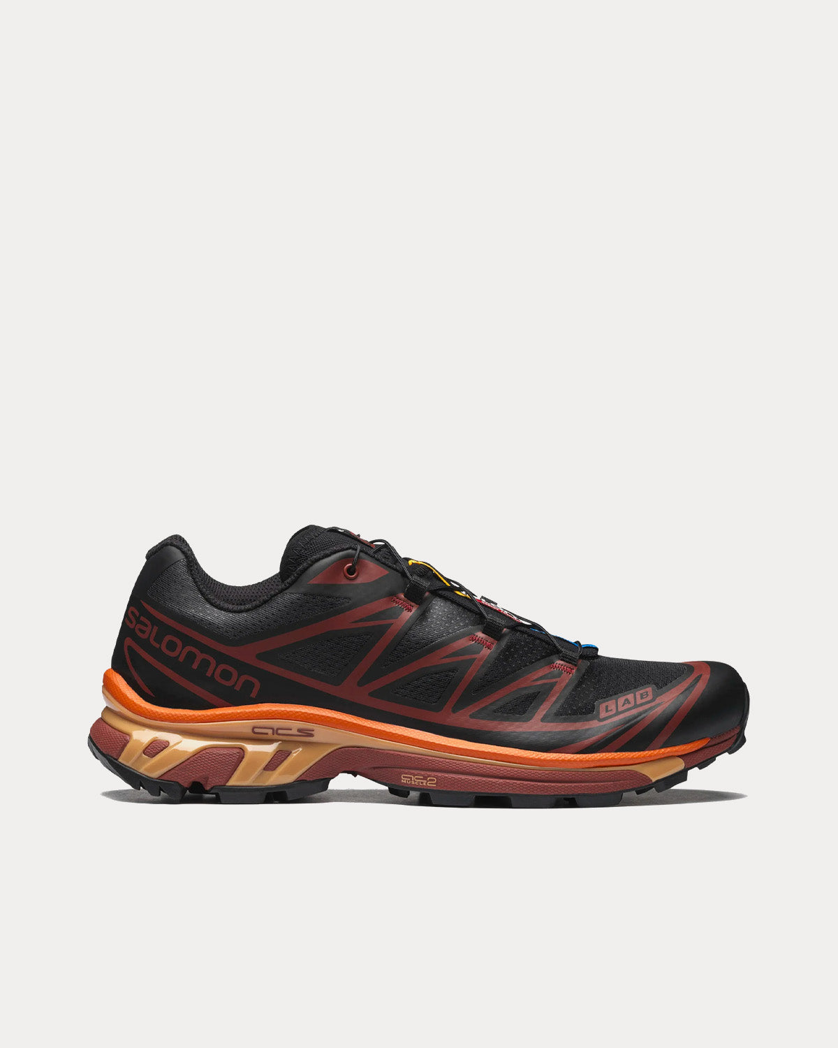 XT-6 Black / Chocolate Plum / Vibrant Orange Low Top Sneakers