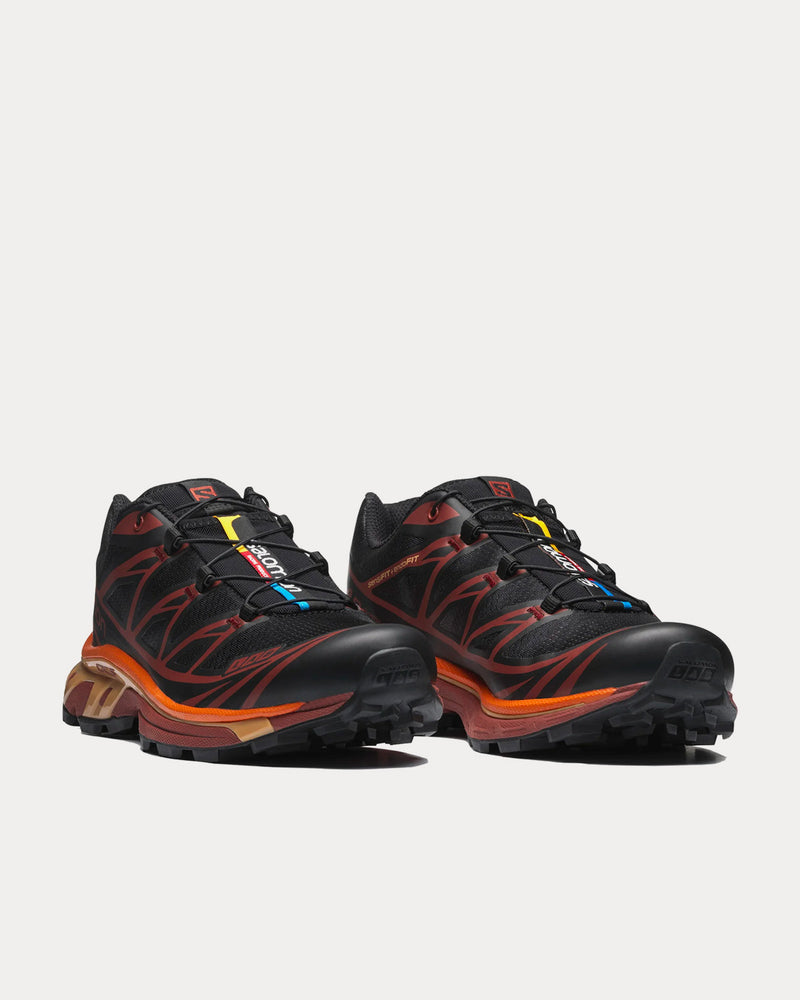 Salomon XT-6 Black / Chocolate Plum / Vibrant Orange Low Top Sneakers - 3