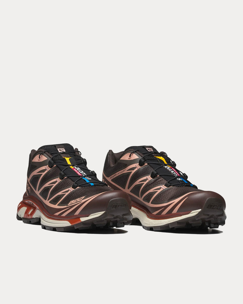 Salomon XT-6 Delicioso / Chocolate Fondant / Peach Beige Low Top Sneakers - 3