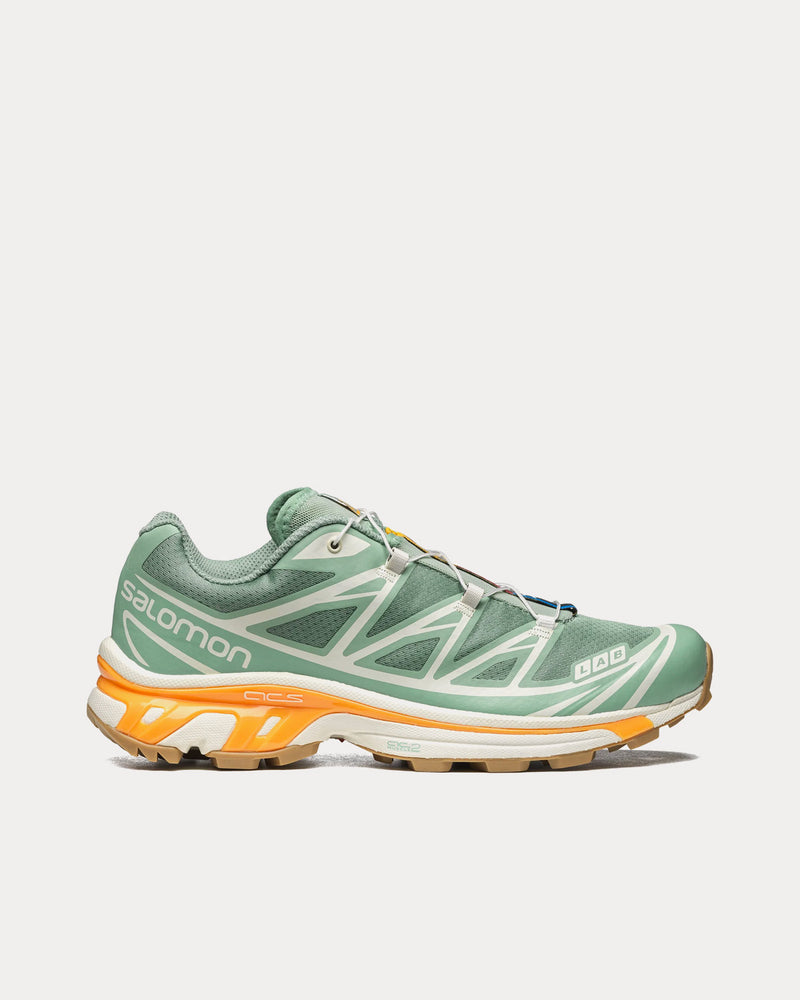 Salomon XT-6 Granite Green / Aquifer / Blazing Orange Low Top Sneakers - 1