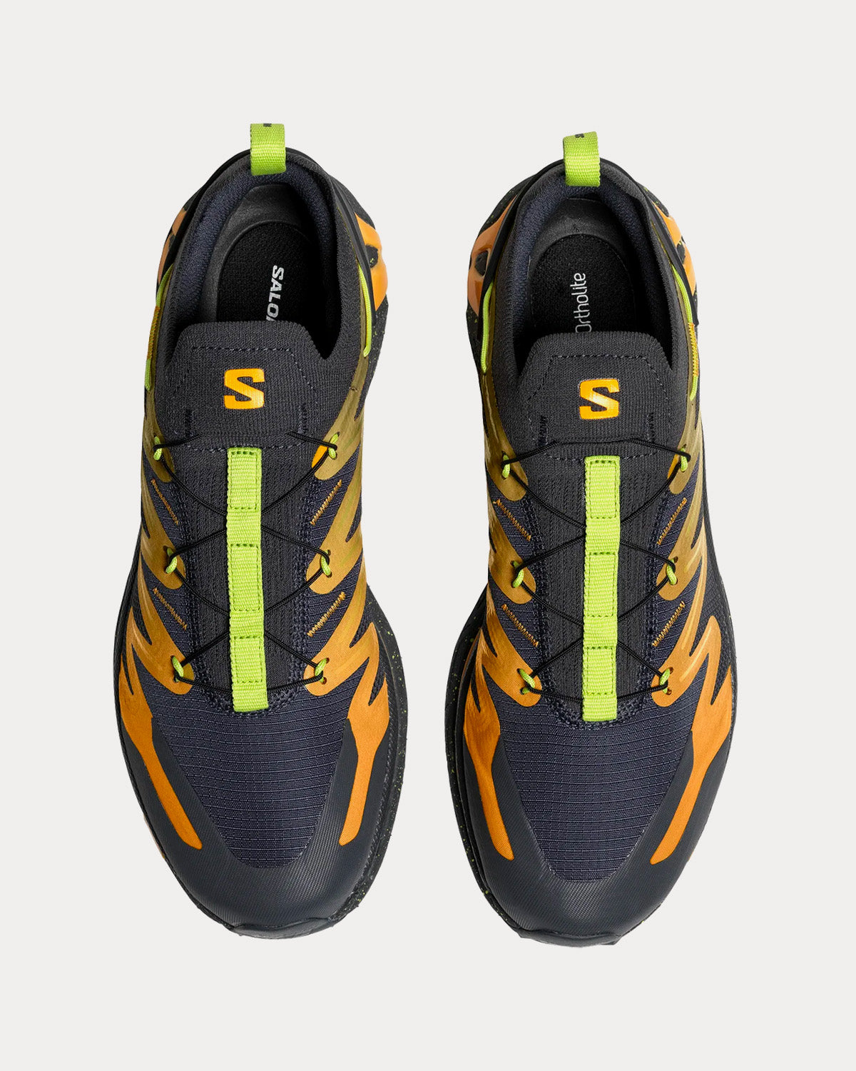 Salomon XT-Rush 2 Ebony / Blazing Orange / Bright Lime Green Low Top Sneakers - 2