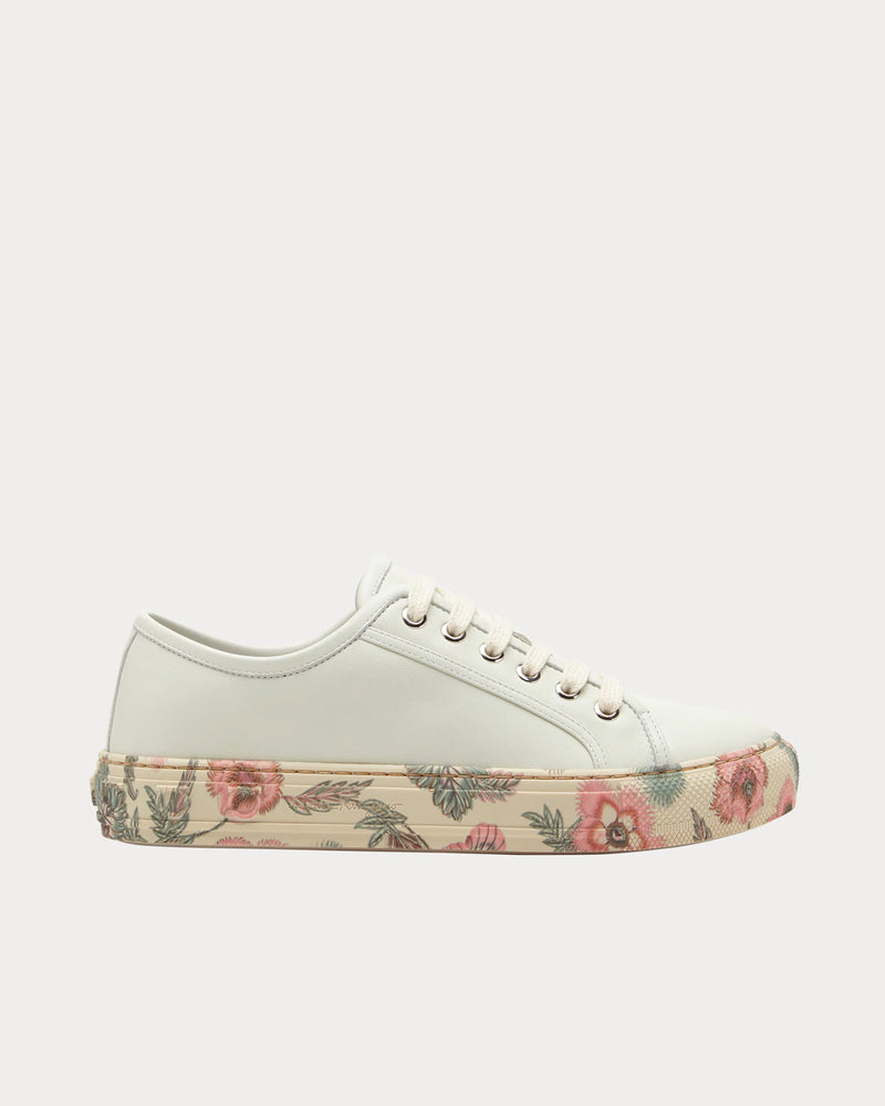 Salvatore Ferragamo Gancini White Low Top Sneakers - 1