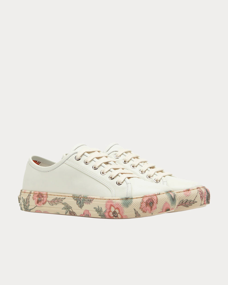 Salvatore Ferragamo Gancini White Low Top Sneakers - 2