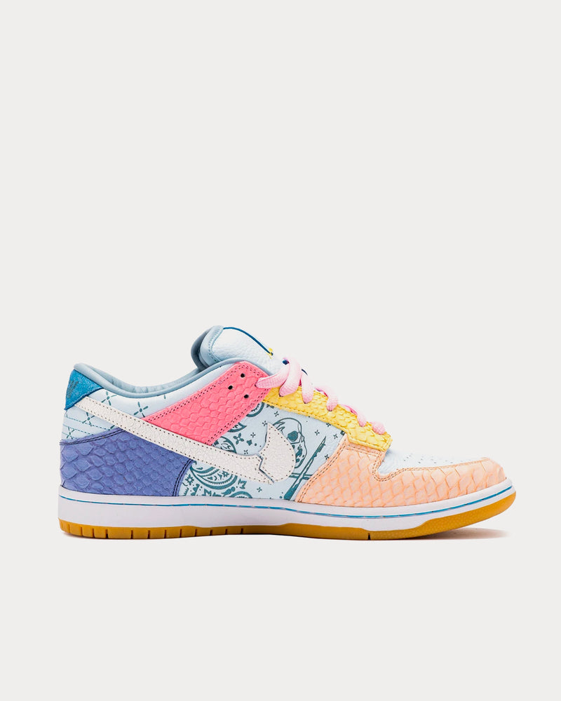 The Shoe Surgeon Easter Paisley SB Dunk Low Top Sneakers - 1